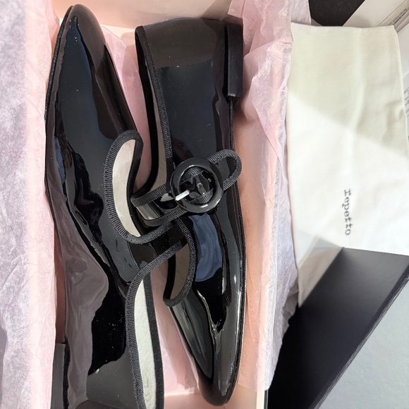 Repetto Black Mary Jane Ballet Flats - Picture 1 of 5